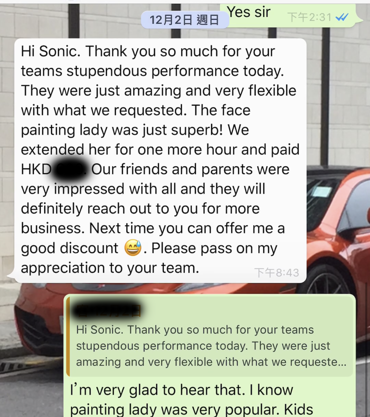 Parent review for Magical Guy Hong Kong party show on 2018-12-02